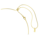 Hyperbola Y necklace Round cut, Knot, White, Mixed metal finish
